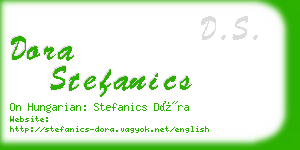 dora stefanics business card